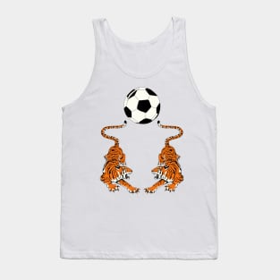 Tiger Football Soccer Ball Sports Team Jersey - White Version Tank Top